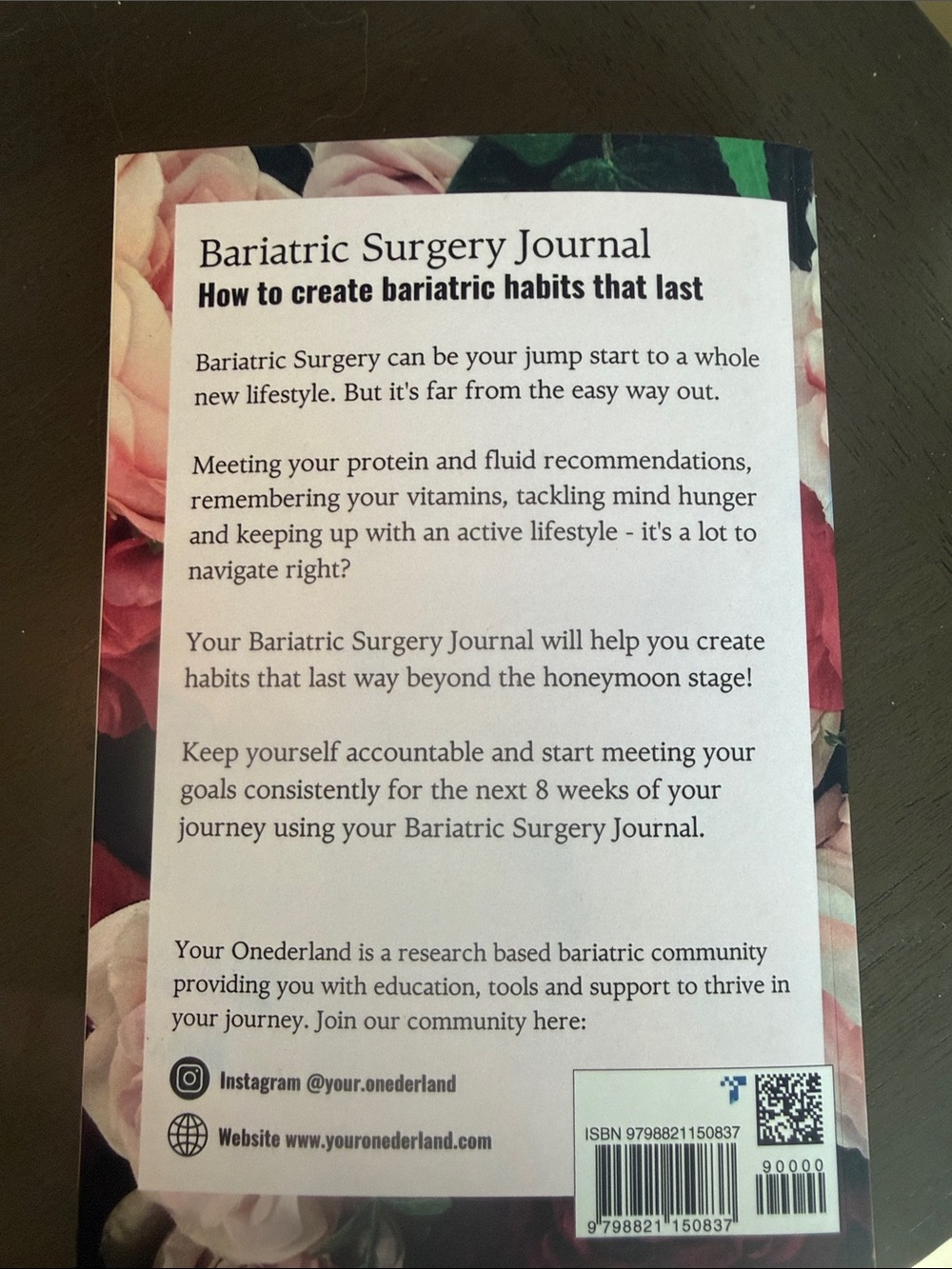 WONDERLAND Bariatric Surgery Journal — Pink Floral Cover